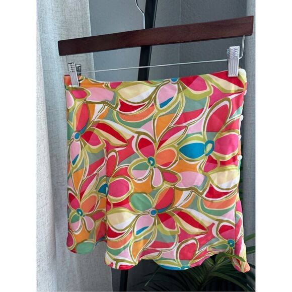 Promesa Dream Chaser Floral Satin Mini Skirt Medium - Picture 2 of 9